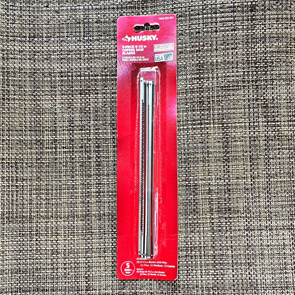 Husky Coping Saw Blades 5-Pack 6-1/2 in Steel Silver for Coping Saw